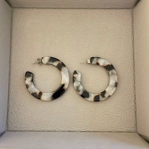 Madewell Acetate Hoop Earrings - Blonde Shell Tortoise